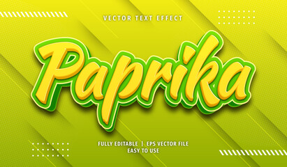 3D Paprika Text effect, Editable Text Style