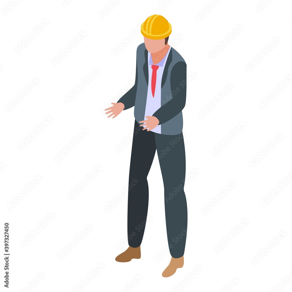 Aufkleber constructor successful businessman icon. isometric of constructor successful businessman vector icon
