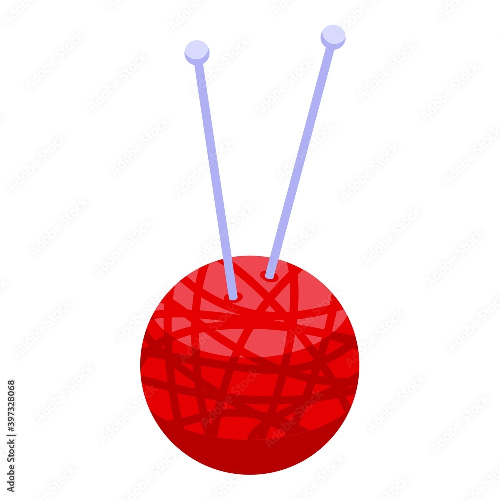 Aufkleber ball thread icon. isometric of ball thread vector icon for web design isolated on white background