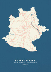Stuttgart Map Poster and Flyer