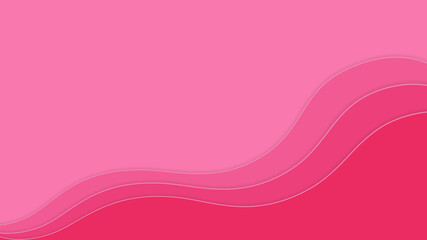 Beautiful pink background in paper-cat style.