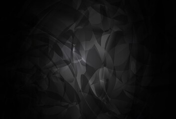 Fototapeta premium Dark Gray vector backdrop with memphis shapes.