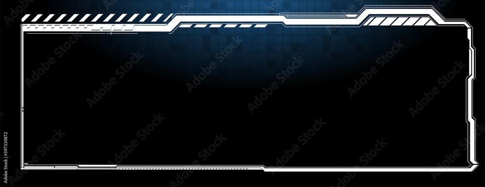 Poster hud frames. futuristic modern user interface elements, hud control panel. high tech screen digital h