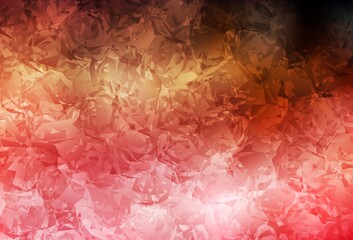 Light Red, Yellow vector doodle layout with roses, flowers.