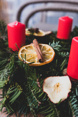 Christmas wreath, Christmas time