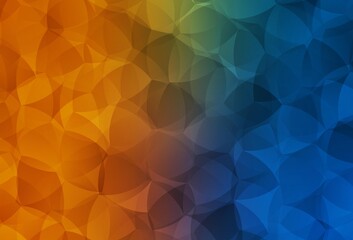 Dark Blue, Yellow vector abstract polygonal background.