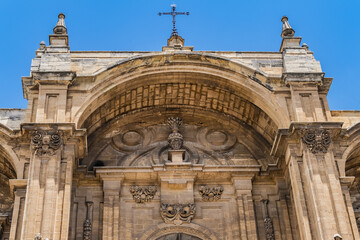 Granada Cathedral or Cathedral of Incarnation (Catedral de Granada, Santa Iglesia Catedral Metropolitana de la Encarnacion de Granada, 1561) - Roman Catholic church in Granada city. Andalusia, Spain.