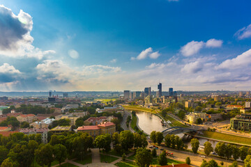 Aerial view on Vilnius, the capital of Lithuania.