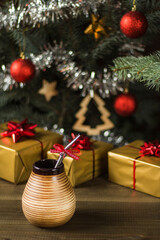 Yerba mate Christmas concept photo