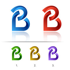 Letter B Vector logo, ABC concept type as logotype, Vector illustration