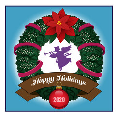 Christmas wreath for the holidays.