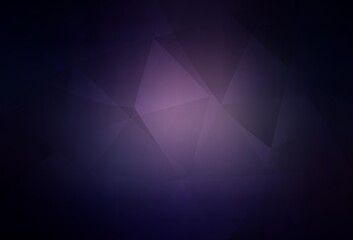 Fototapeta premium Dark Purple vector gradient triangles pattern.