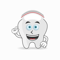 The Tooth mascot character becomes a nurse. vector illustration