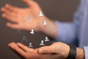 Fototapeta premium Digital Network and data concept.