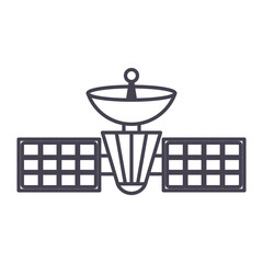 satellite with two panels on white background