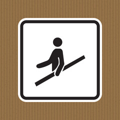 PPE Icon.Use Handrail Symbol Sign Isolate On White Background,Vector Illustration EPS.10