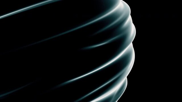 huge 3D sphere with wavy surface on dark background, 4K rendered abstraction