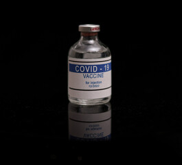 Covid-19 Vaccine for injection - Corona virus vaccine isolated bottle