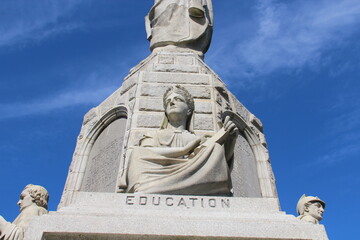 Fototapeta premium Education goddess in National Monument to the Forefathers Plymouth, Massachusetts.