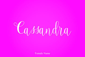 Handwritten Cursive Calligraphy Female Name 