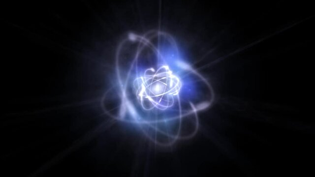 power energy rotating atom cell element background