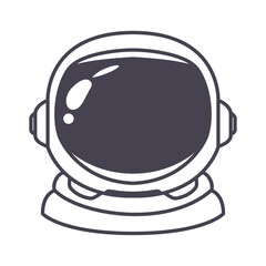 astronaut helmet in a white background