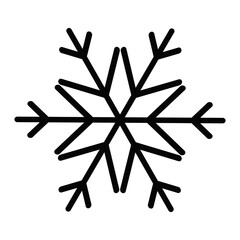 Snowflake in trendy flat style isolated on white background. Vector snowflake Icon.