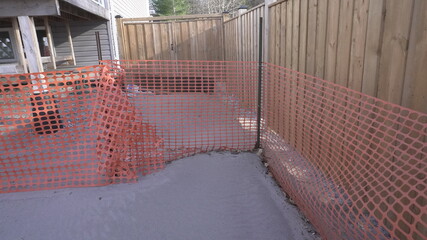 Snow fence set up for winter