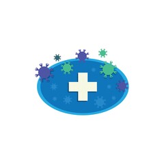 protection coronavirus vector icon design