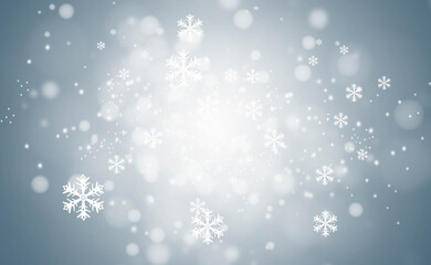 Abstract winter background with falling snowflakes.Christmas Background