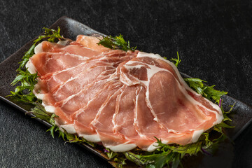 高級豚肉しゃぶしゃぶ  Shabu-shabu japanese food