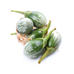 Thai eggplant on white background, Eggplant isolated.