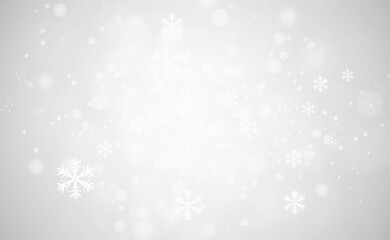 Naklejka na ściany i meble Abstract winter background with falling snowflakes.Christmas Background