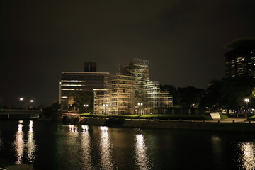 Fototapeta premium 広島平和公園周辺、原爆ドーム工事中。