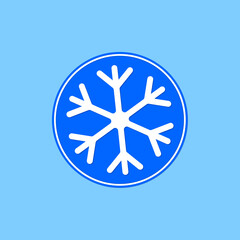 Snowflake icon, winter symbol, template flat graphic design, cold sign, Xmas time, isolated temperature button for app, vector illustration