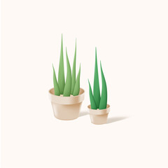 Home decor plant icon and graphic 3D vector design