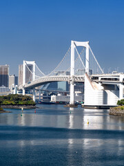 東京都　レインボーブリッジと東京港