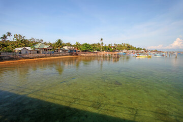 Tanjung Binga or the Fisherman's Village in Belitung Island, Indonesia.