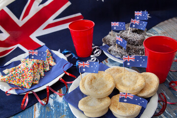 Australia Day party celebration food.