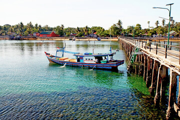 Tanjung Binga or the Fisherman's Village in Belitung Island, Indonesia.