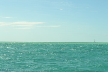 Punto de fuga entre el mar y el cielo 