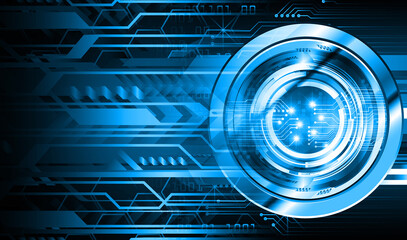 eye cyber circuit future technology concept background