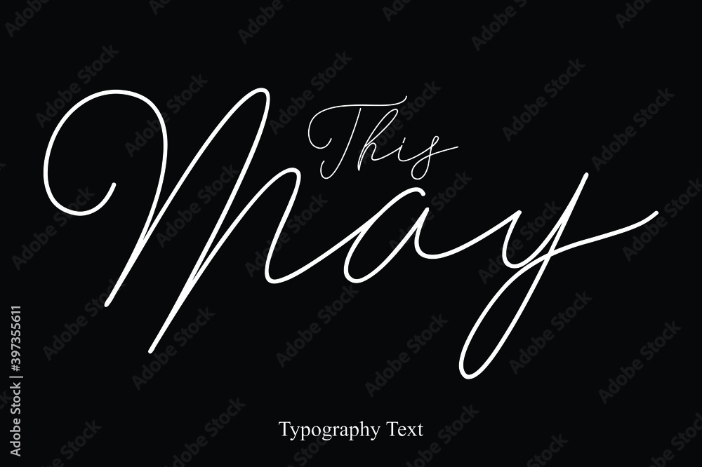 Fototapete Handwritten Cursive Calligraphy Typescript