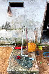 Tanjung Binga or the Fisherman's Village in Belitung Island, Indonesia.