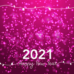 Happy new 2021 year.Minimalist creative template. Cover of business diary for Brochure ,poster, banner.