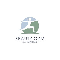 Healthy Gym, Fitness, Yoga Vector Logo
