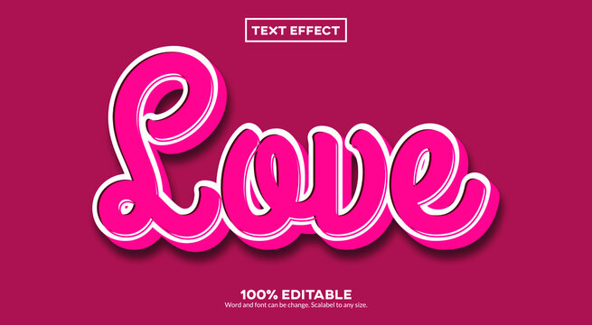 Love 3D Text Effect