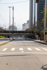 Fototapeta na wymiar empty streets of downtown Rio de Janeiro, Brazil.
