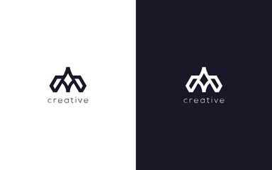 Abstract letter A logo design, creative vector based icon template.