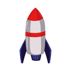 Isolated rocket toy vector design